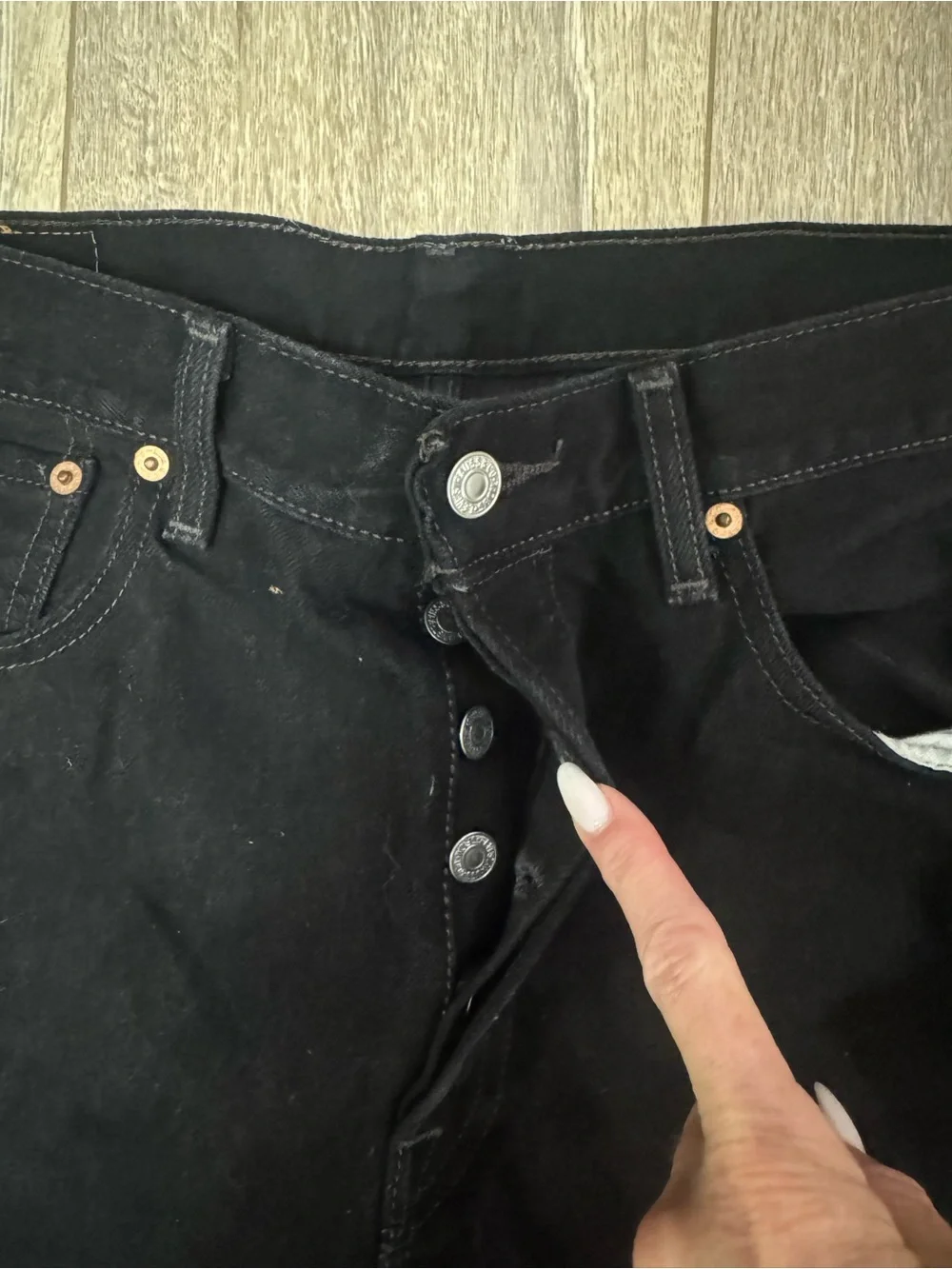Men’s Levi’s 501’s Black Straight-Leg Jeans size 33x30